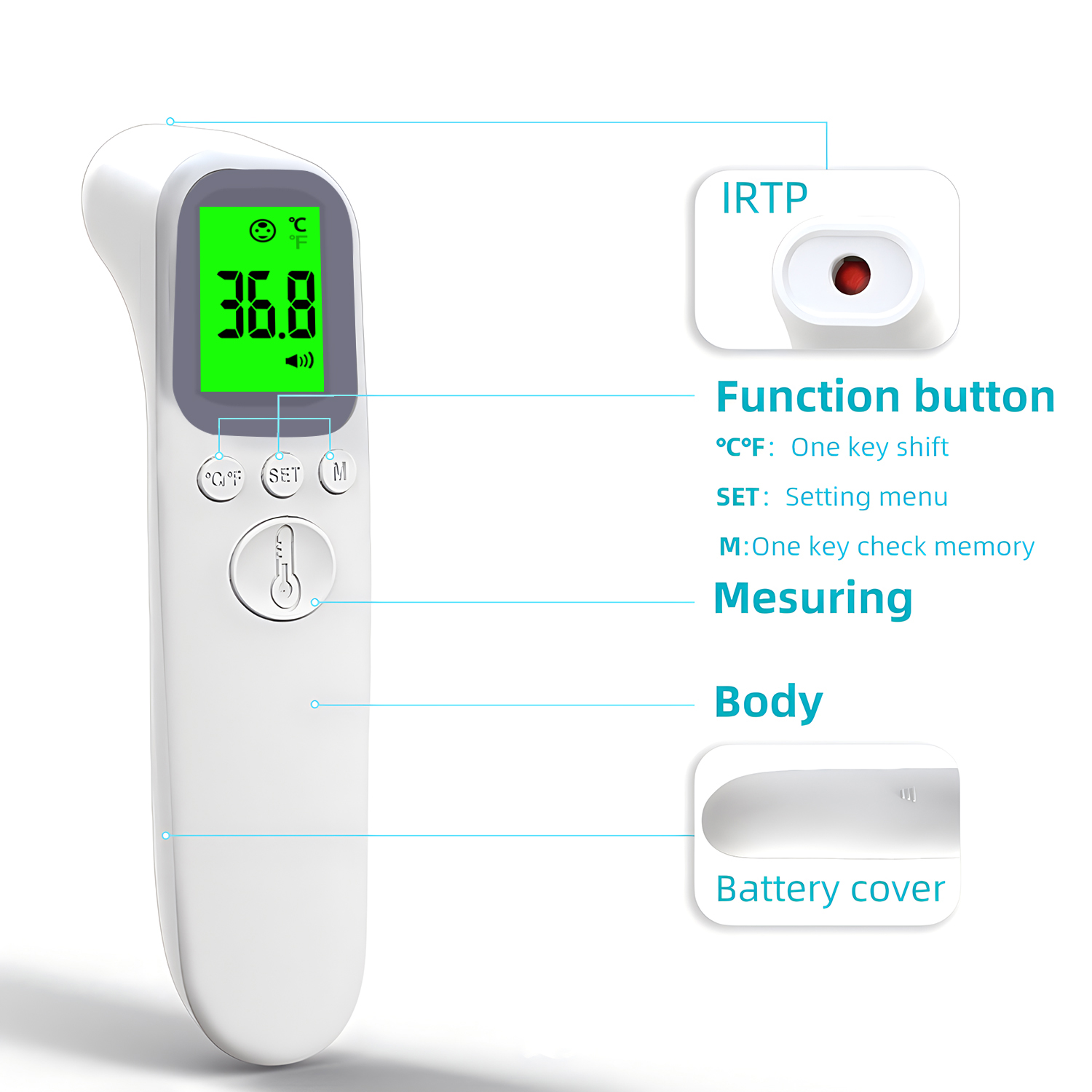 Cyfrowy termometr na podczerwi – Pulse Oximeter recenzja i cena